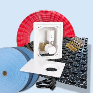 Water Underfloor Radiator Extension Kit 15m2 - Screed Floor Tray System P1075T-RAD