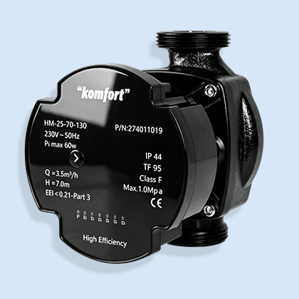 Komfort A-MATIC Underfloor Heating Pump 25/70 130mm C/W Pump and PWM Cable